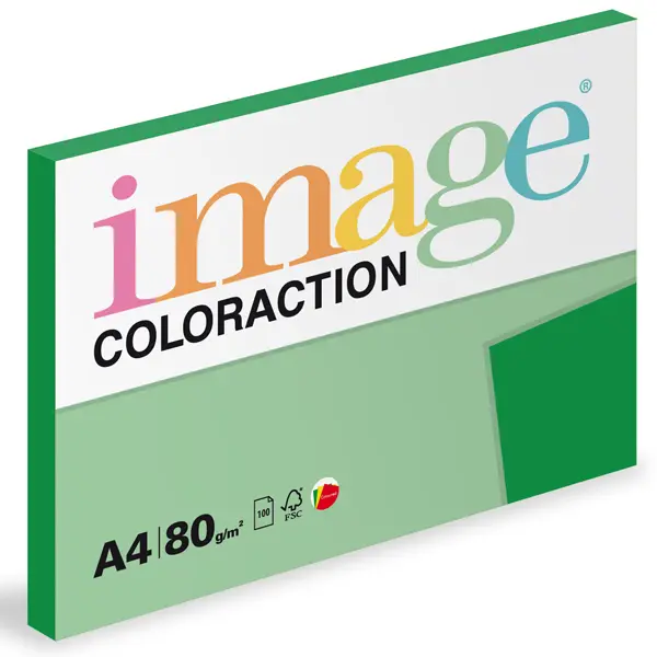 Barevný papír Image Coloraction A4 80g intenzivní tmavě zelená 100 ks