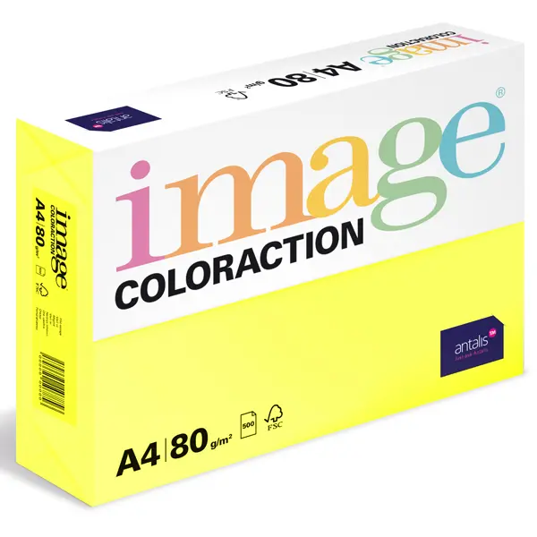 Barevný papír Image Coloraction A4 80g středně žlutá 500 ks