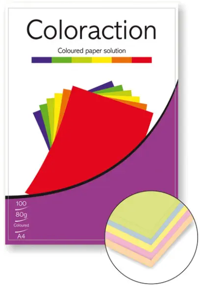 Barevný papír Image Coloraction mix A4 5 odstínů pastelová