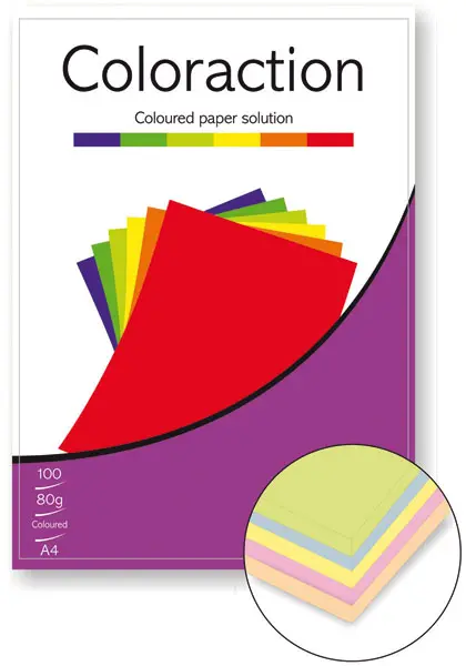 Barevný papír Image Coloraction mix A4 5 odstínů pastelová