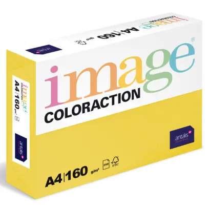 Barevný papír Image Coloraction A4 160g intenzivní sytá žlutá 250 ks
