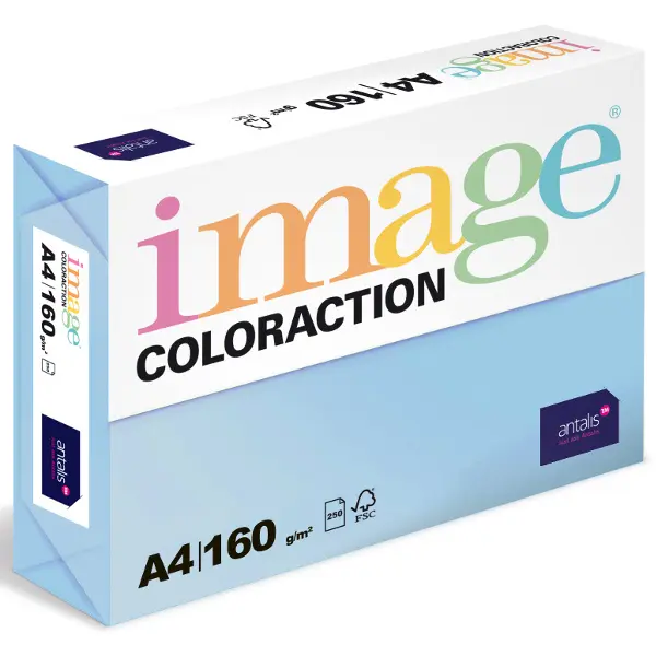 Barevný papír Image Coloraction A4 160g pastelová ledově modrá 250 ks