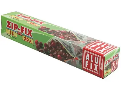 Sáčky do mrazničky se zipem 1 l 20,5 x 15,5 cm 20 ks