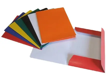 Mapa tříklopá s gumou Hit černá