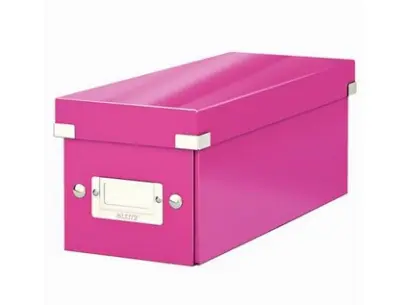 Krabice na CD CLICK-N-STORE růžová
