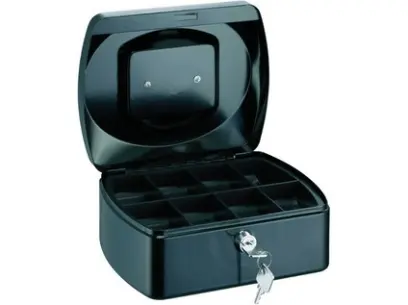 Pokladna kovová 205x160x85 mm černá