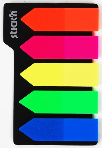 Záložka samolepicí 45x12 mm plastové šipky