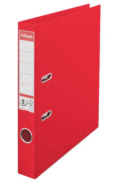 Pořadač pákový celoplastový červený Vivida 50mm