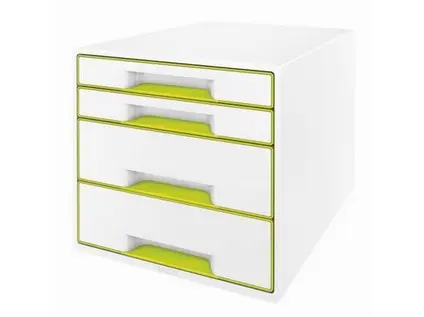 Box zásuvkový Leitz Wow 4 zásuvky zelený