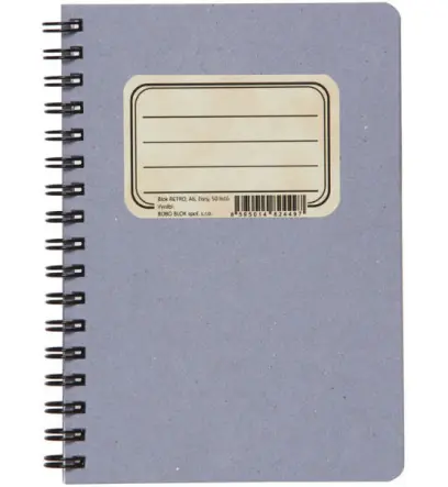 Blok spirálový Retro A6 čistý