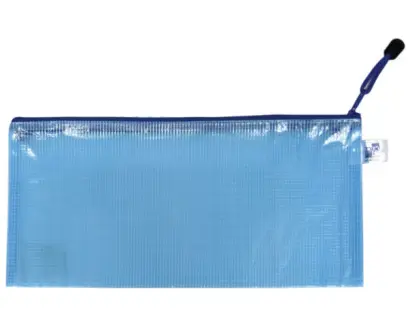 Obálka se zipem síťovaná DL modrá