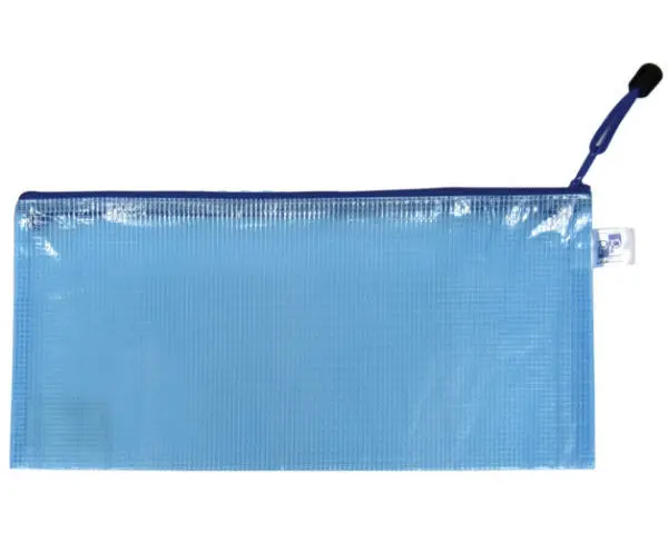Obálka se zipem síťovaná DL modrá