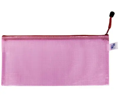 Obálka se zipem síťovaná DL růžová