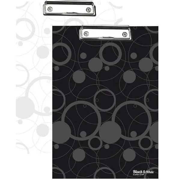 Podložka s klipem Black&White bílá