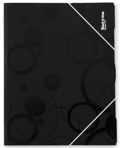 Mapa tříklopá Black&White černá