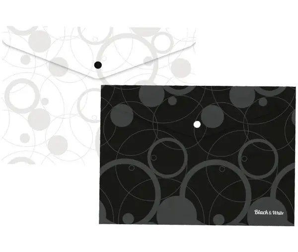 Obálka s drukem Black&White černá