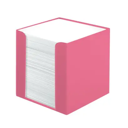 Krabička Color Blocking s papírovými lístky růžová