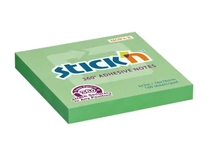 Samolepicí bloček 360° zelený