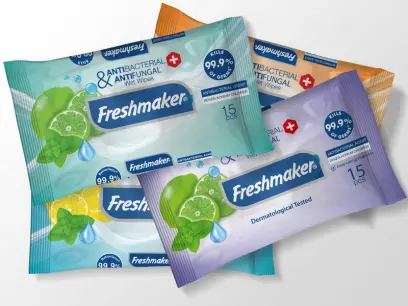 Vlhčené ubrousky antibakteriální 15ks