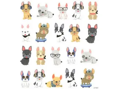 Samolepky papírové DPNK-102 štěňátka DP