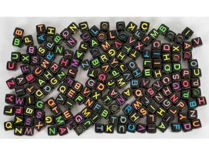 Korálky ABC 01 černé