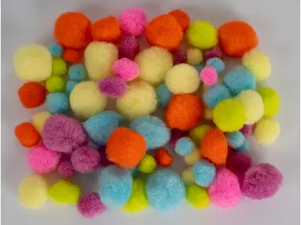 Bambulky akrylové mix Neon