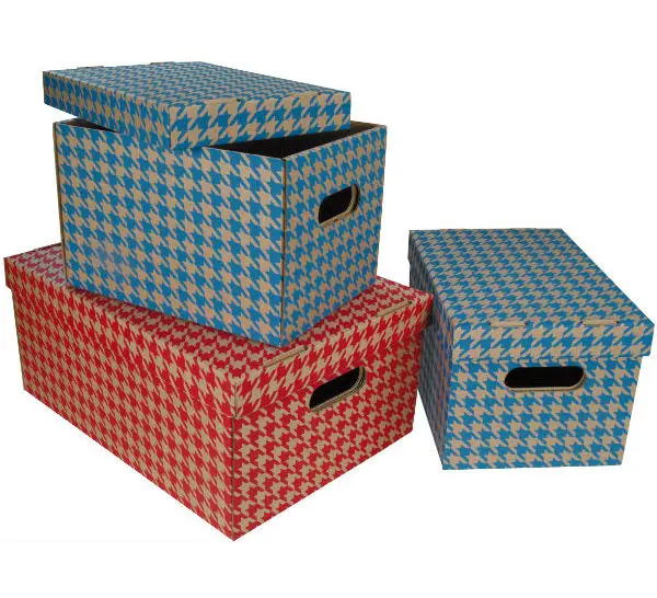 Krabice Růženka/Honzík A4 modrá