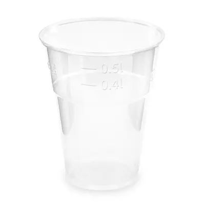 Kelímky plastové průhledná 0,5l 50ks