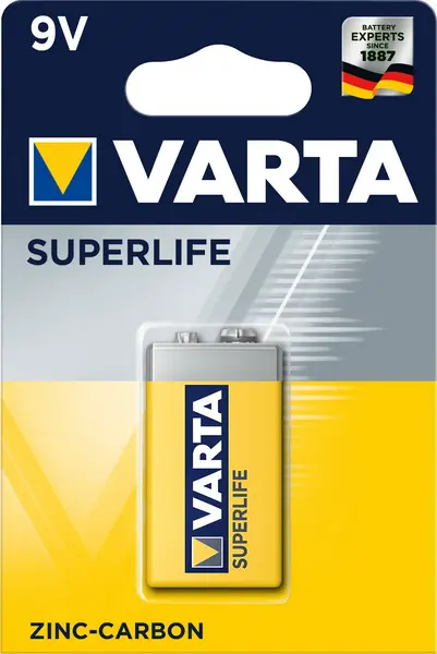 Baterie zinkové Varta Superlife 6F22-9V(9V) 1ks