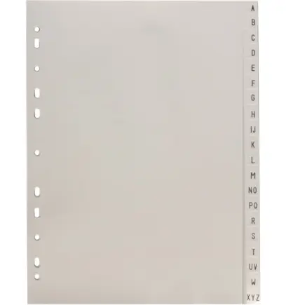 Rejstřík PP šedý A4 A-Z