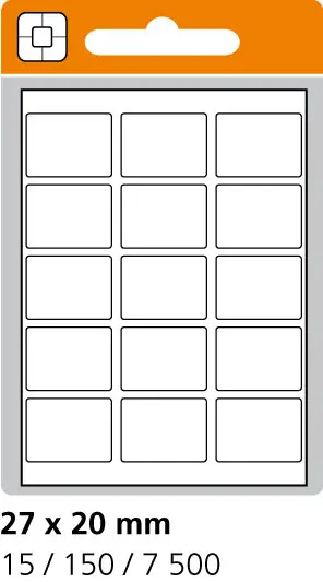 Samolepicí etikety 27x20mm 150ks