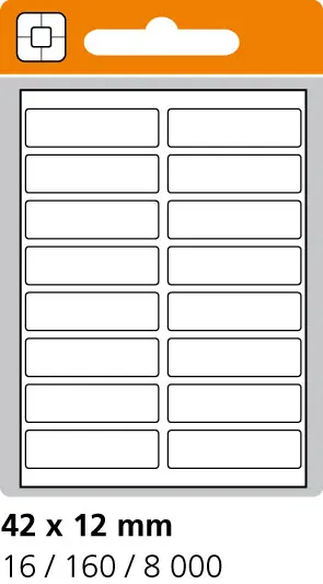 Samolepicí etikety 42x12mm 160ks