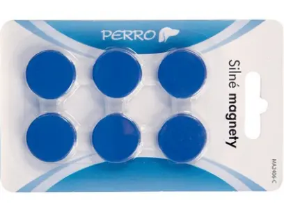 Magnety barevné 24 mm Perro MA2406 modré 6 ks