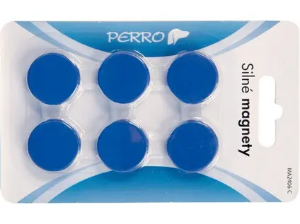 Magnety barevné 24 mm Perro MA2406 modré 6 ks