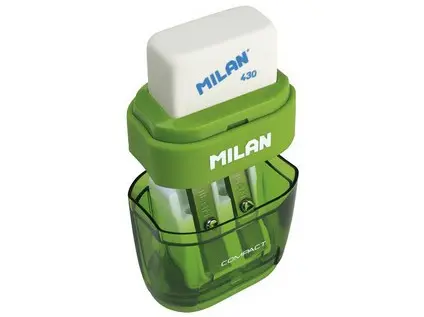Ořezávátko Milan 4703116 s pryží dvojité se zásobníkem