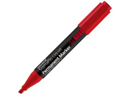 Popisovač netíratelný Monami 121-B červený