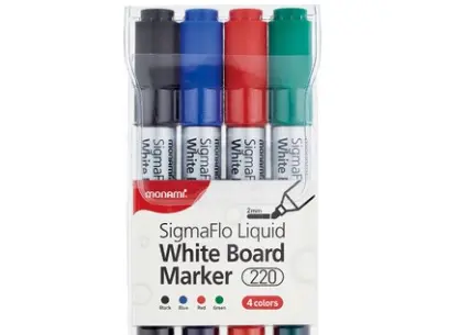 Popisovače na bílé tabule Monami 220-4W sada 4 ks