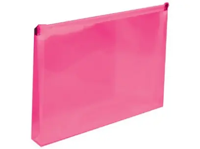 Obálka A4 se zipem růžová