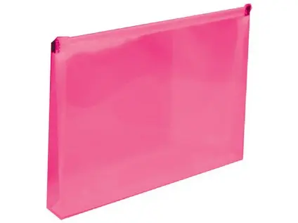 Obálka A4 se zipem růžová