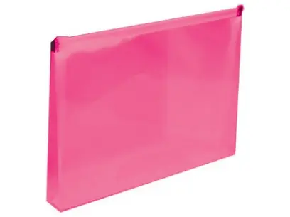 Obálka A5 se zipem růžová