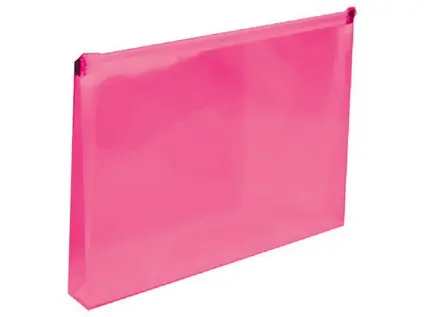 Obálka A5 se zipem růžová