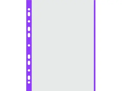 Obal Euro A4 40 mic. fialový okraj 100 ks