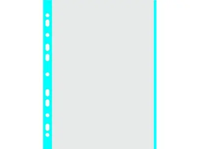 Obal Euro A4 40 mic. modrý okraj 100 ks