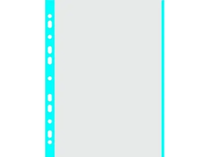 Obal Euro A4 40 mic. modrý okraj 100 ks