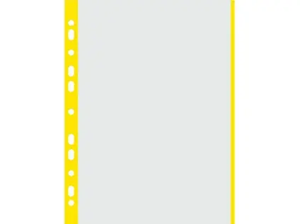 Obal Euro A4 40 mic. žlutý okraj 100 ks