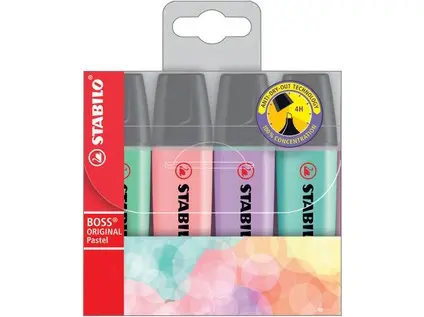 Zvýrazňovač Stabilo Boss Original Pastel sada 4ks