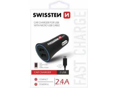 Nabíječka do auta Swissten micro USB auto 12V