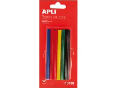 Tyčinky tavné 7,5 mm x 10 cm barevné 12 ks