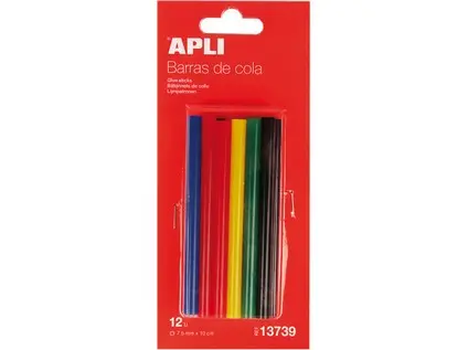 Tyčinky tavné 7,5 mm x 10 cm barevné 12 ks