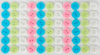 Knoflíky plastové samolepicí 02 pastelové